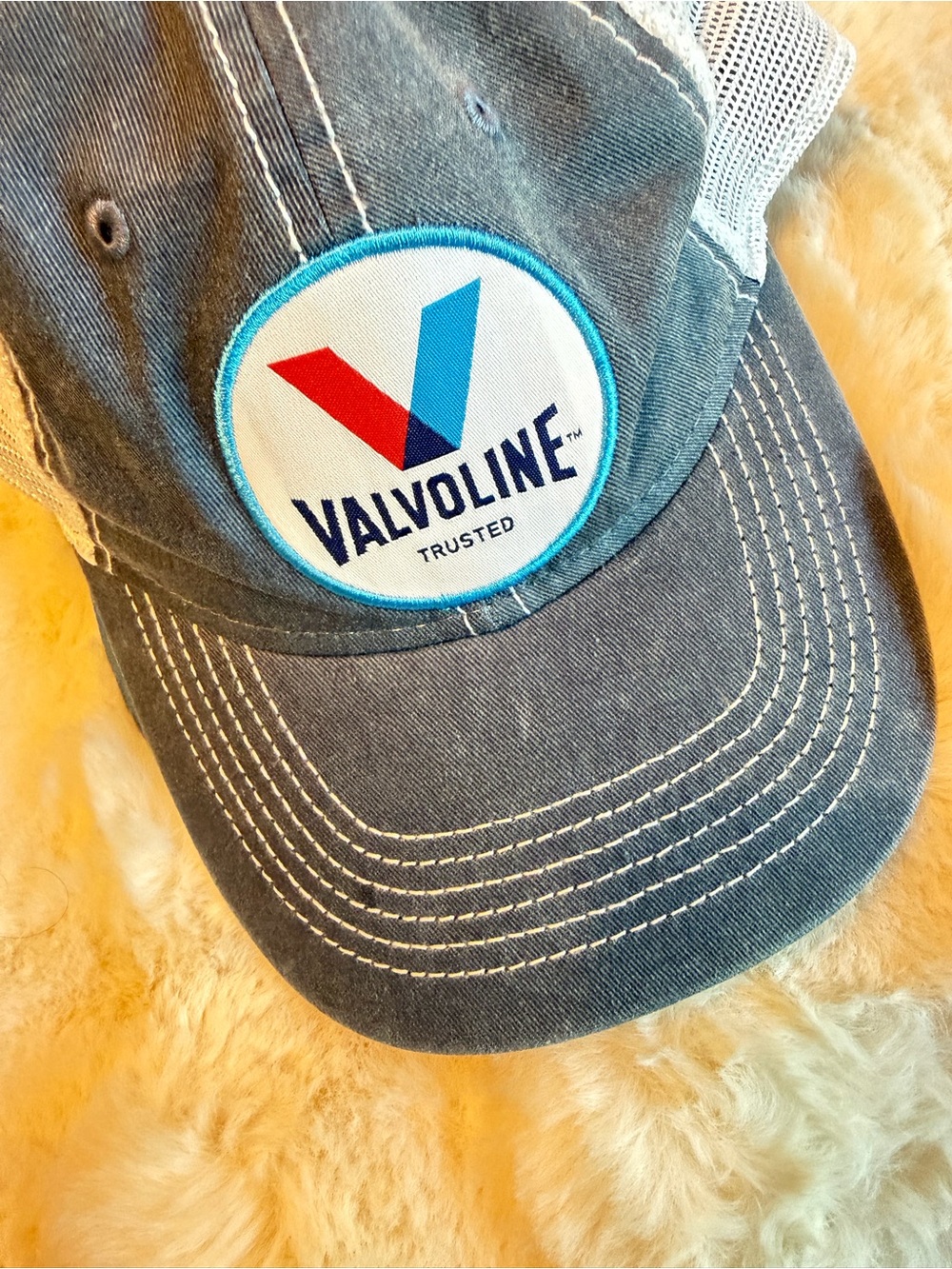 Valvoline Men's Distressed Classic Trucker Hat